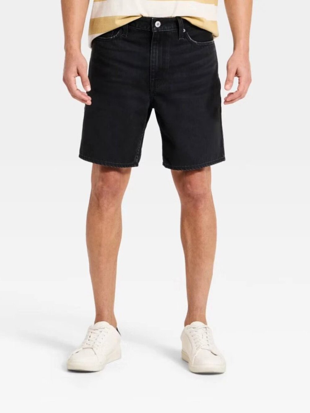 NWT Men's Goodfellow Size 32 Relaxed Fit Black Denim Shorts